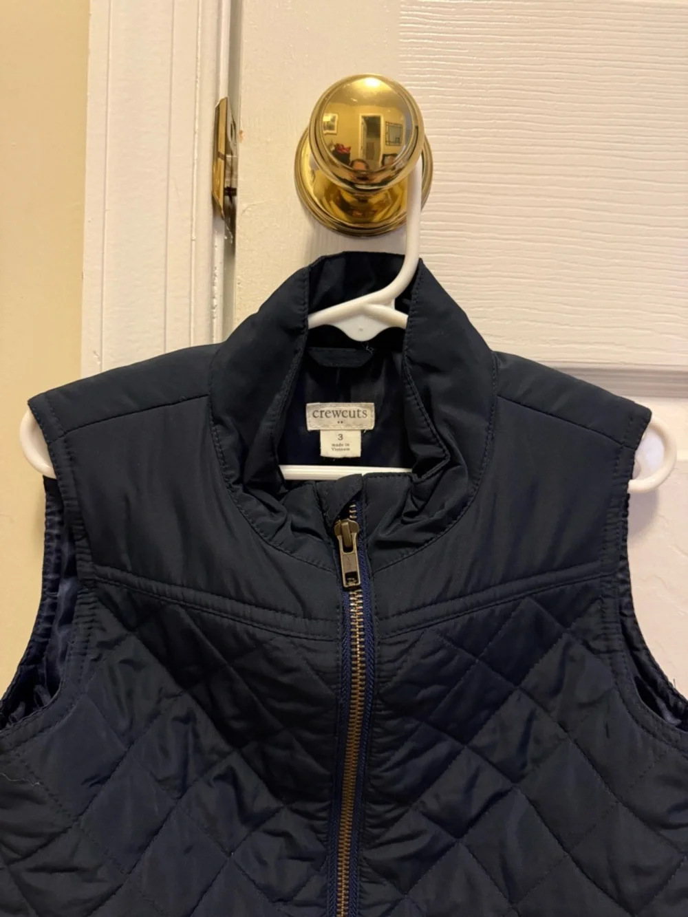 J. Crew Crewcuts Quilted Navy Puffer Vest size 3T